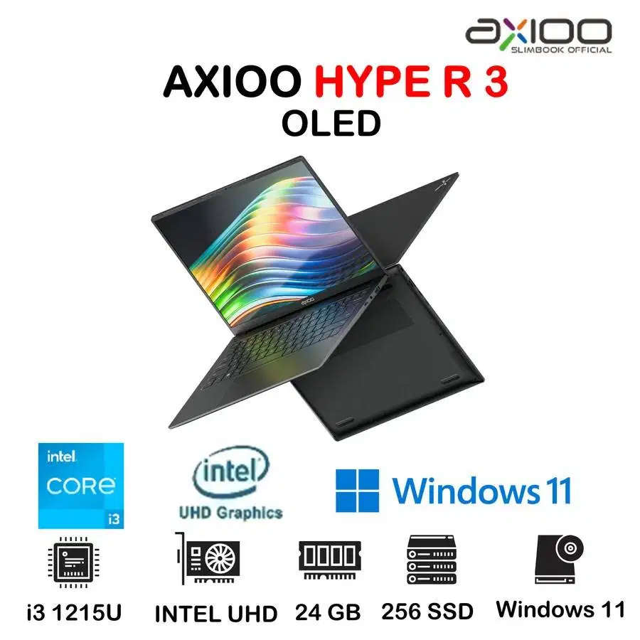 LAPTOP AXIOO HYPE R 3 OLED | i3 1215U 24GB 256GB Win 11