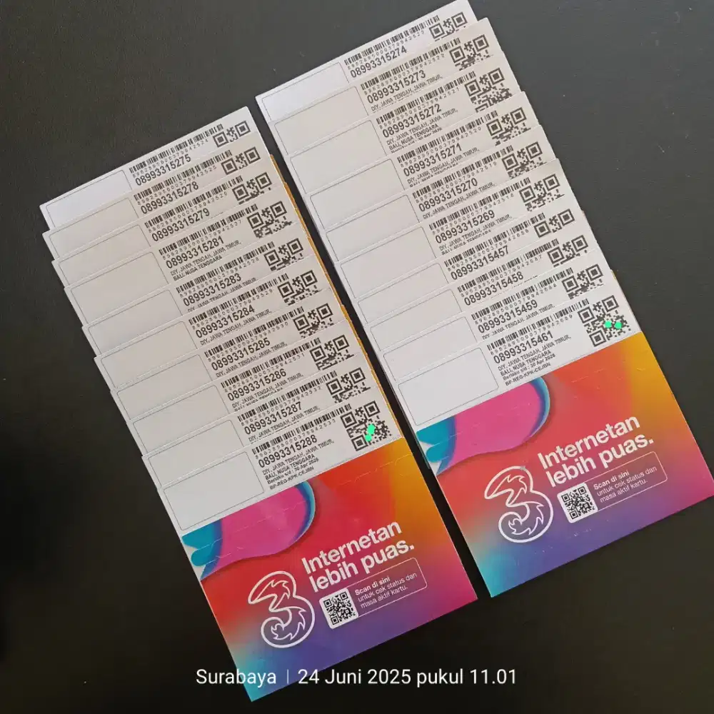 Nomor cantik Tri 11digit include 3gb