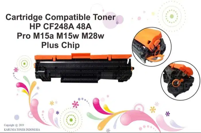 Cartridge Compatible Toner HP CF248A 48A Pro M15a M15w M28w Plus Chip