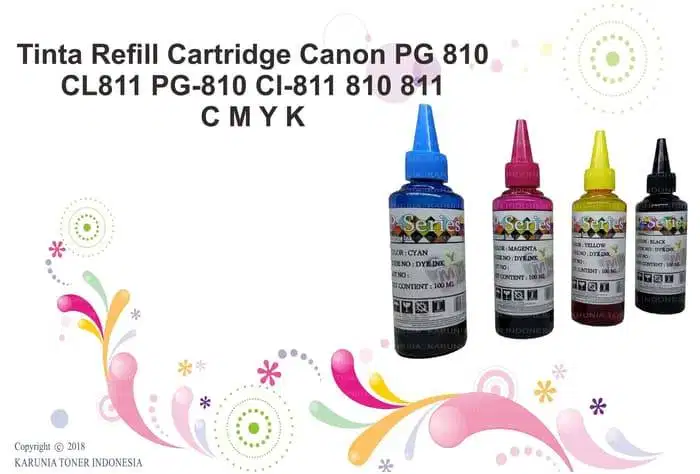 Tinta Refill Cartridge Canon PG810 CL811 PG-810 Cl-811 810 811 - Hitam