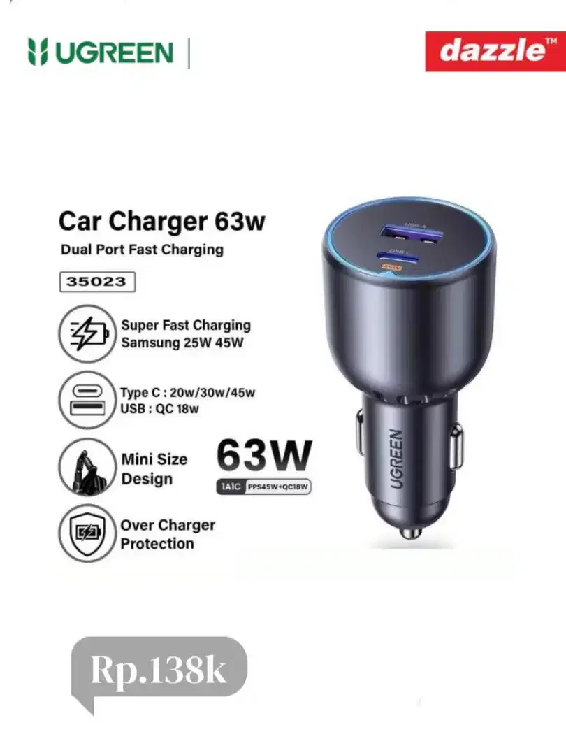 Ugreen Sever 63W double port USB A & USB-C