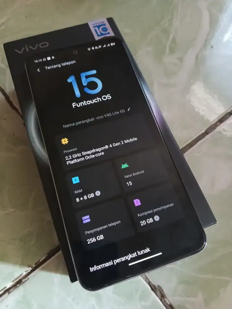 Jual HP VIVO V40 LITE 5G bekas SEPERTI BARU