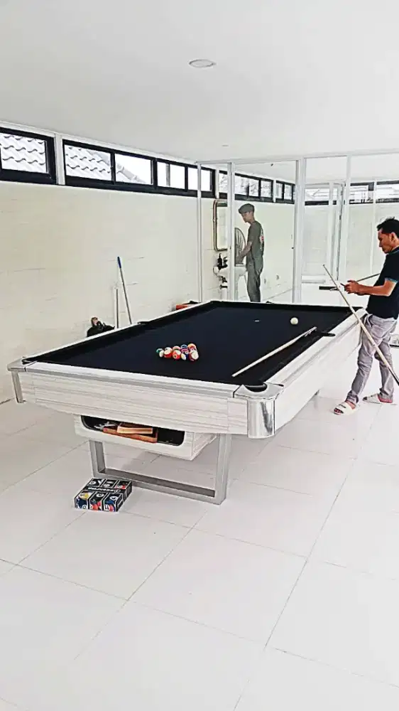 Billiard table 9ft 9feet rangka besi kokoh full set biliard bilyar
