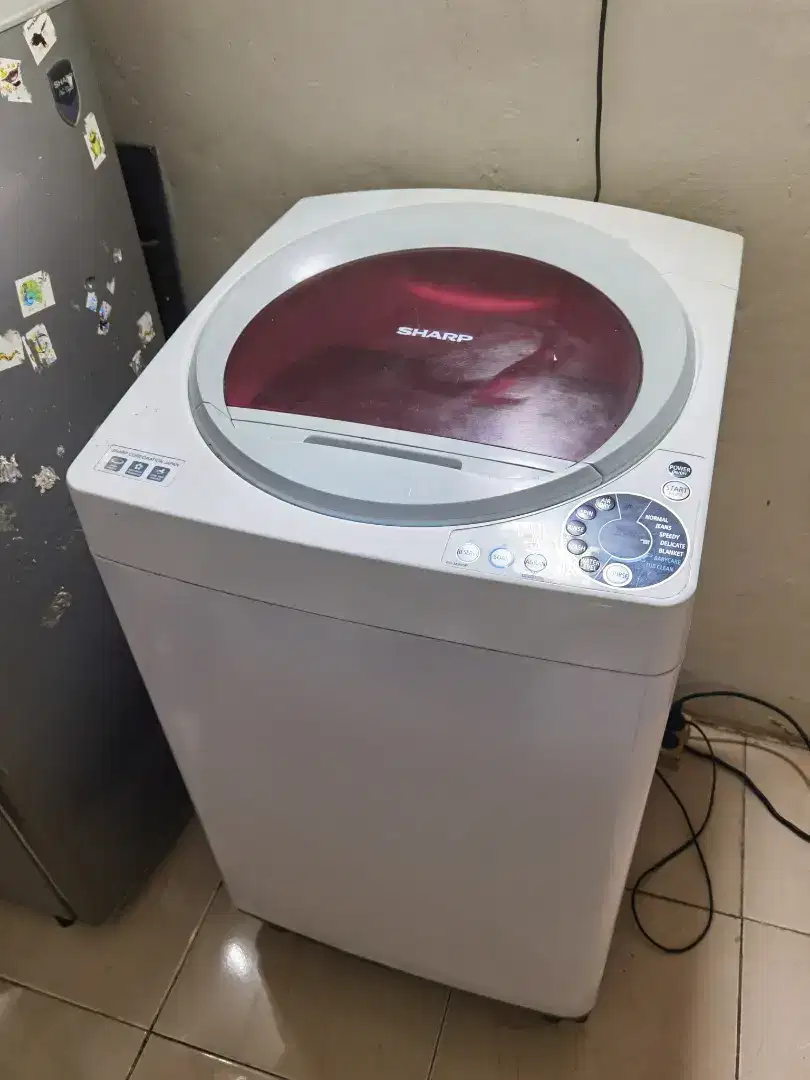 mesin cuci 1 tabung sharp / mesin cuci sharp otomatis (tinggal pake)