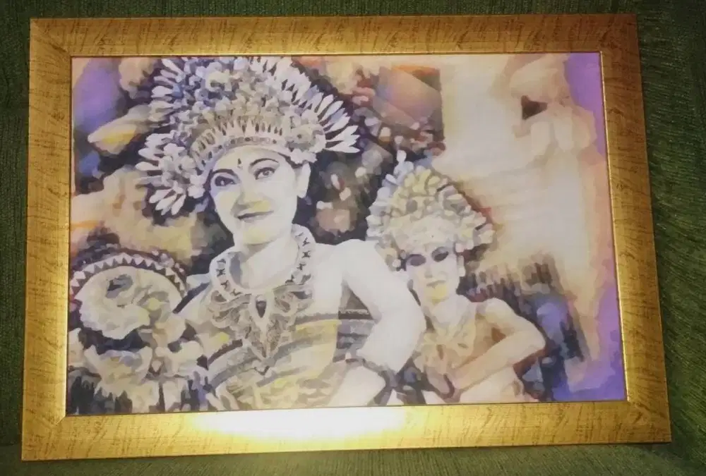 Lukisan printing Bali sudah di Frame