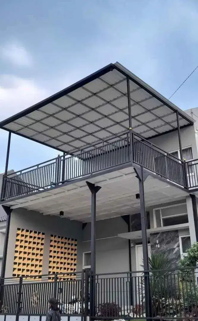 Kanopi mezzanine minimalis modern