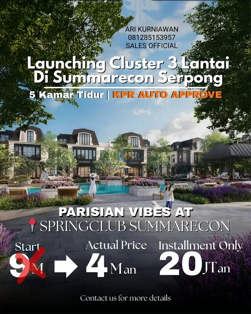 Angs 17jtan DP 430JT ALL IN! CLUSTER BELLEFONT SUMMARECON SERPONG