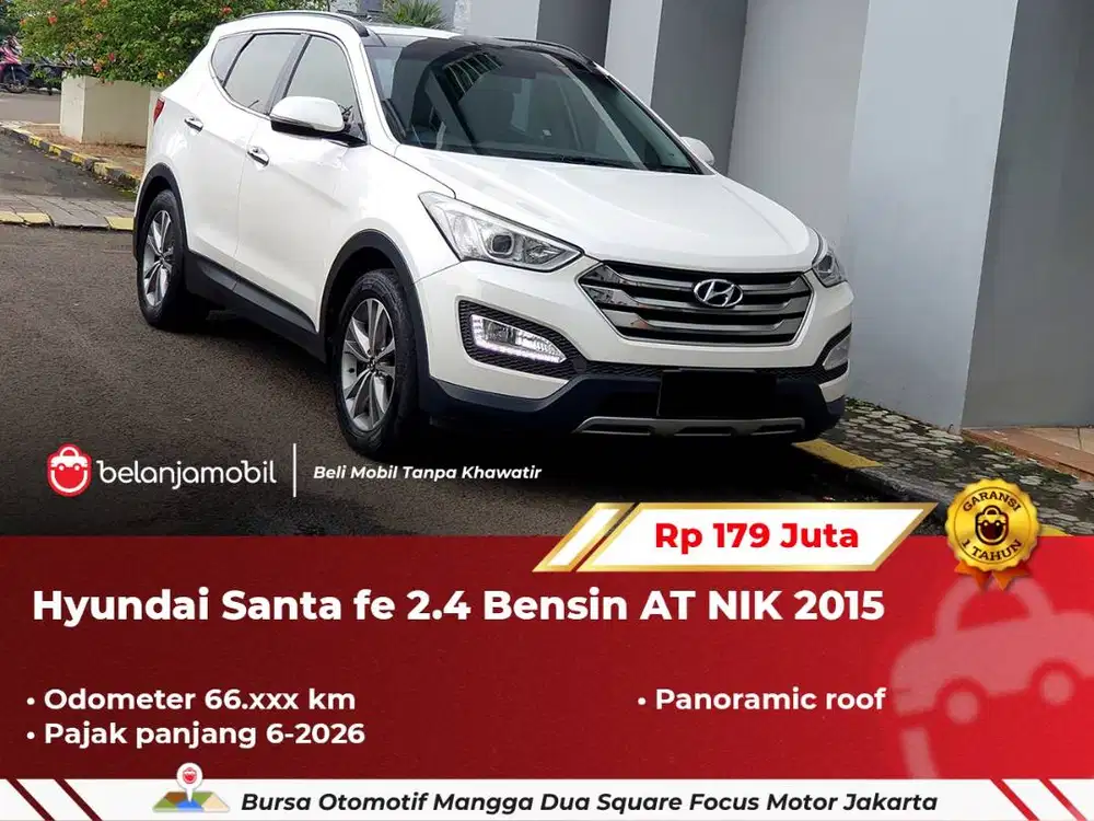 [ PAJAK PANJANG ] Hyundai Santafe Santa fe 2.4 Panoramic AT 2015/2016