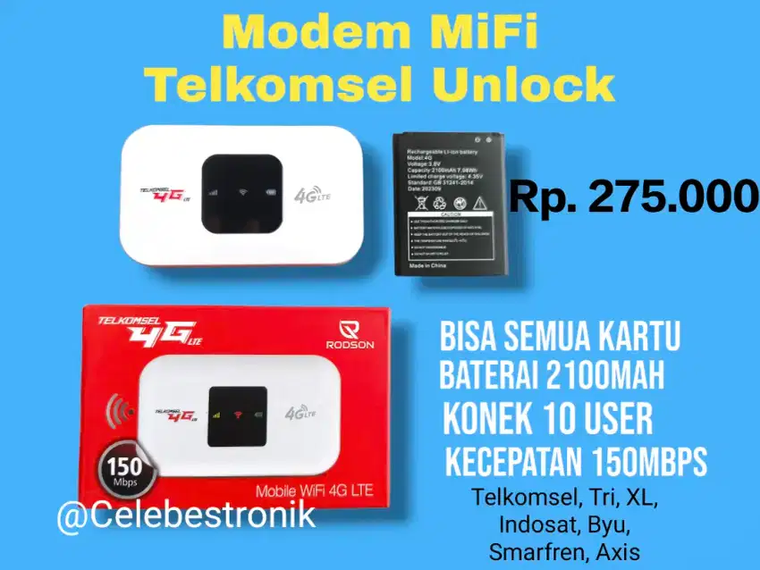 Modem WiFi MiFi Telkomsel Unlock Cocok Tuk Iphone Terblokir Jaringan