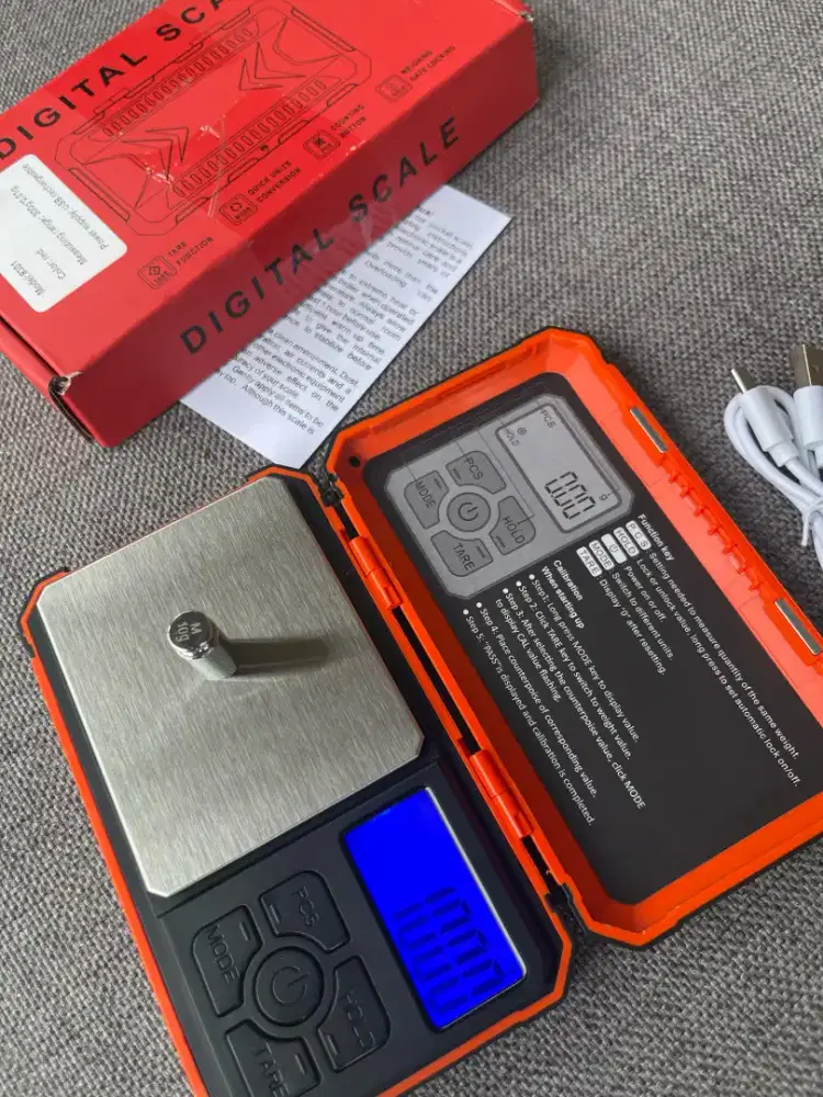 Terlaris timbangan emas digital max 300 gram bisa di cas/pakai batre