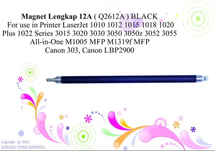 Magnet Roller 12A (MR) Lengkap-Black for use in Lj 1010 Berkualitas