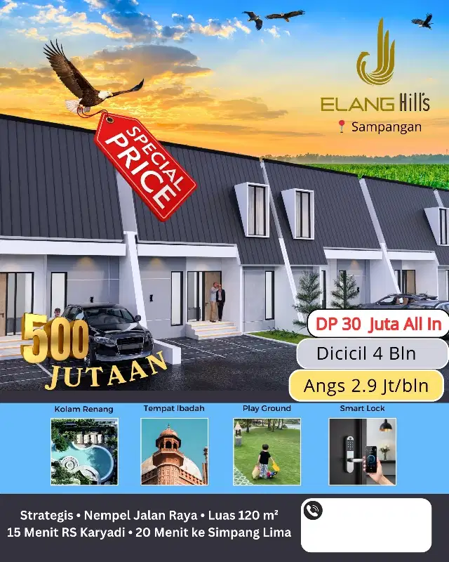 rumah cluster ekslusif Sampangan