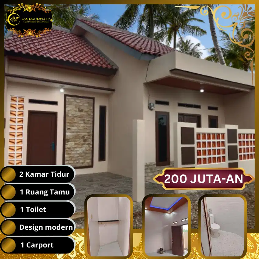 Hunian cantik 2 kamar dilokasi strategis akses mobil mulai dari 200 jt