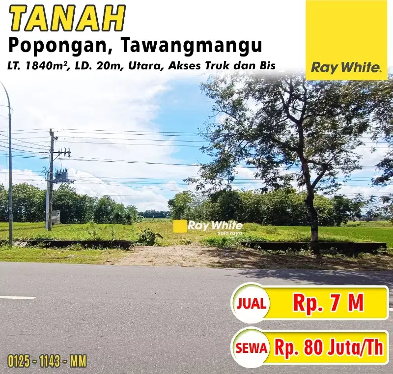 Tanah jual sewa Popongan