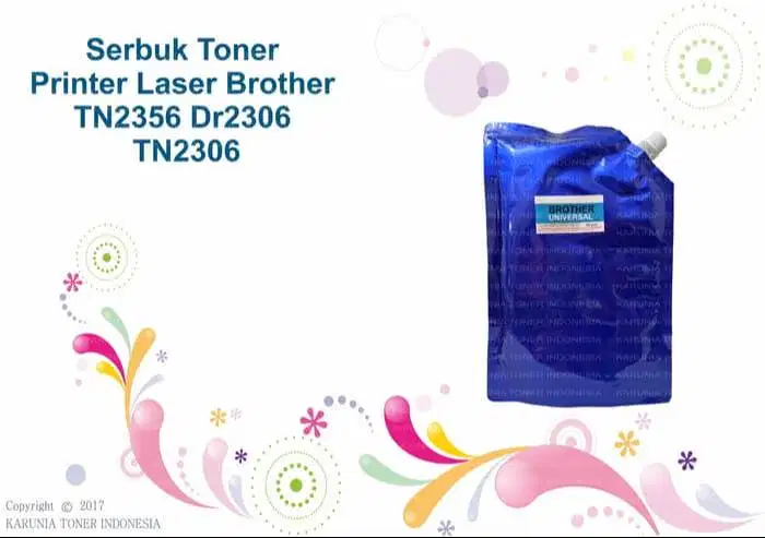 Serbuk Toner Printer Laser Brother TN2356 dr2306  tn2306 / 2306  pekat