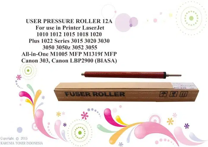 FUSER PRESSURE ROLLER 12A Q2612A for use in Lj 1010 102 Berkualitas