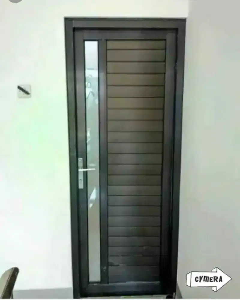 Jual kusen pintu satu dan pintu dua dari bahan aluminium dan kayu