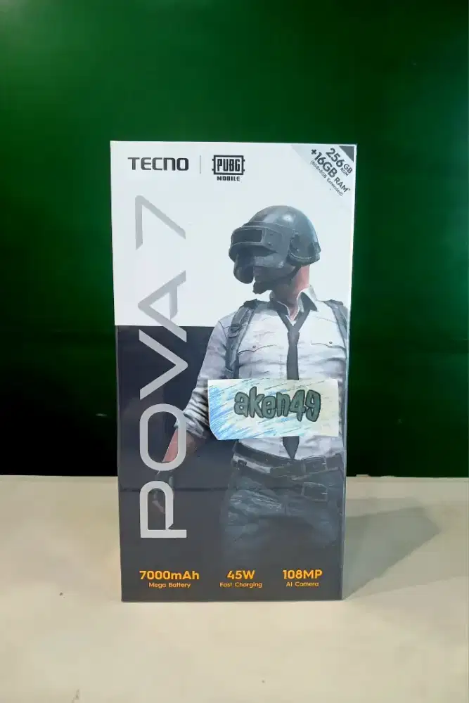Tecno Pova 7 8Gb 256GB Helio G100 Battery 7000mAh FastCharging 45w