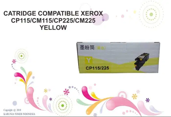 CATRIDGE COMPATIBLE XEROX CP115/CM115/CP225/CM225 YELLOW Berkualitas -