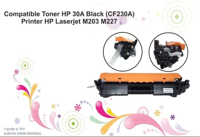 Compatible Toner HP 30A Black (CF230A), Printer HP Laserjet M203 M227