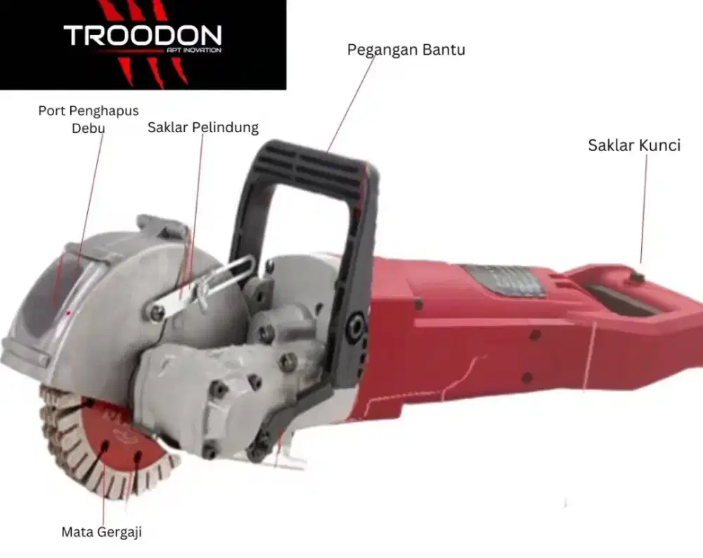 Wall chaser mesin gerinda tangan ukir dinding tembok beton konduit