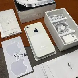 iphone 4 white 32gb cdma fullset - apple collection
