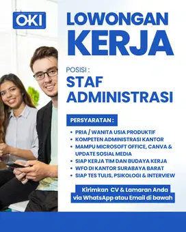 LOWONGAN PEKERJAAN ADMINISTRASI KANTOR