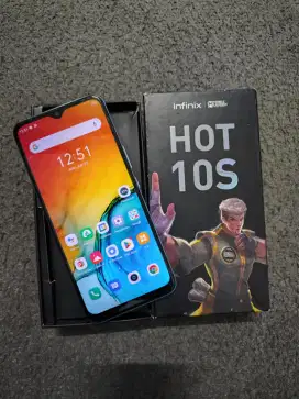 Infinix Hot 10S 6/128 Fullset Murah