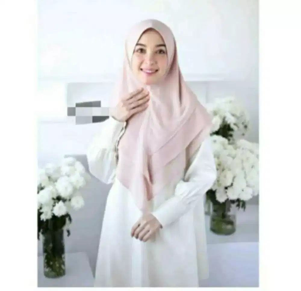 Khimar ceruty babydoll double layer