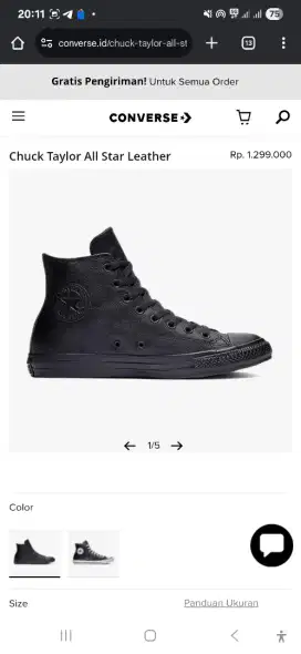 Sepatu Converse Chuck Taylor All Star Leather