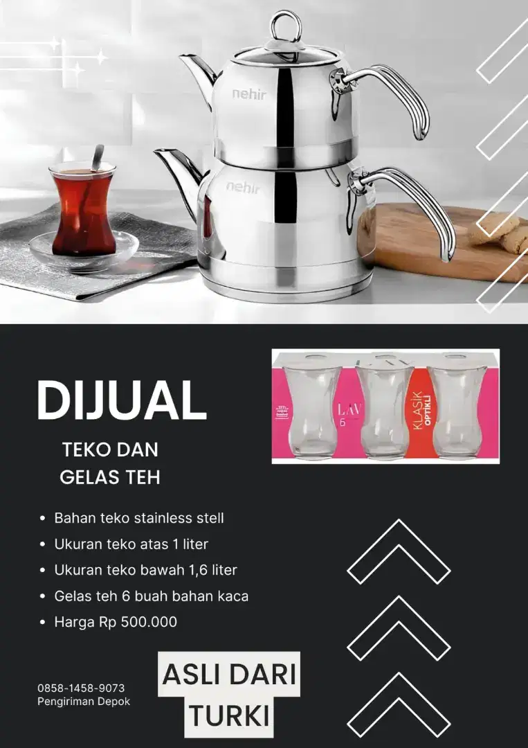 Jual Teko Teh khas Turki Ori