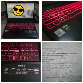 Acer nitro 5 intel core i7 gen10 16 CPUs 16gb mulus sehat 144hz