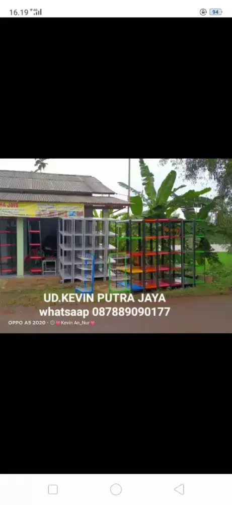 Rak besi siku lubang serbaguna siap kirim