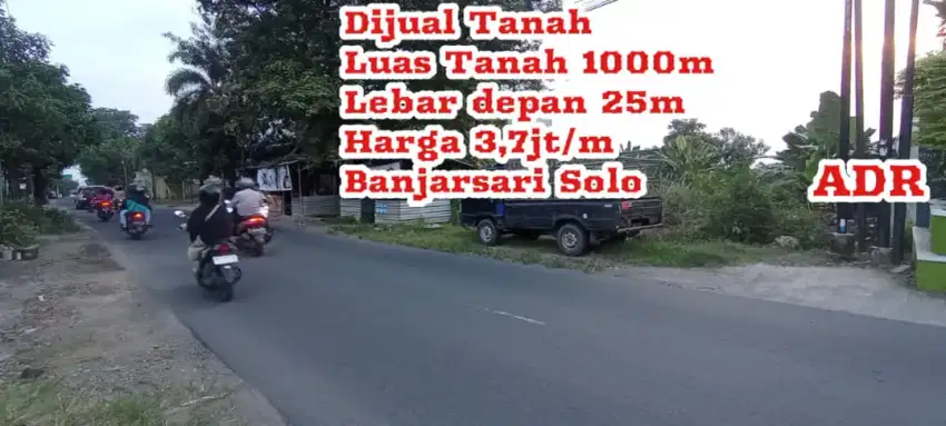 Dijual Tanah Banjarsari Solo