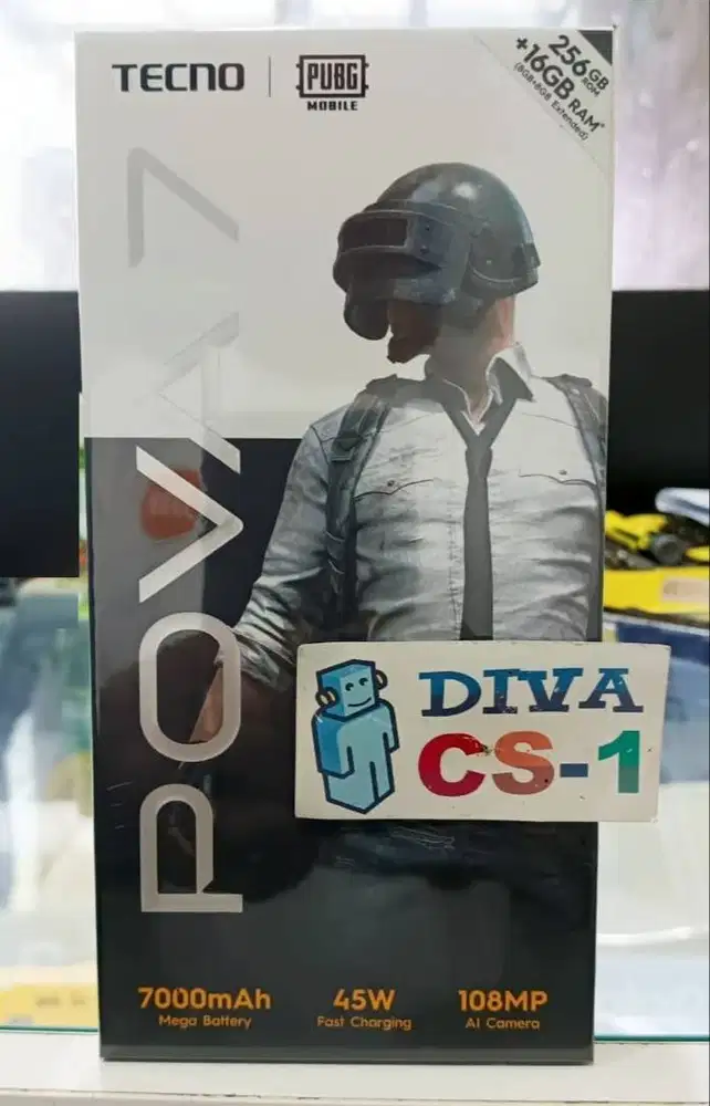 Tecno POVA 7 Ram 8Gb 256Gb Batere 7000 mAH Gaming Helio G100 Antapani