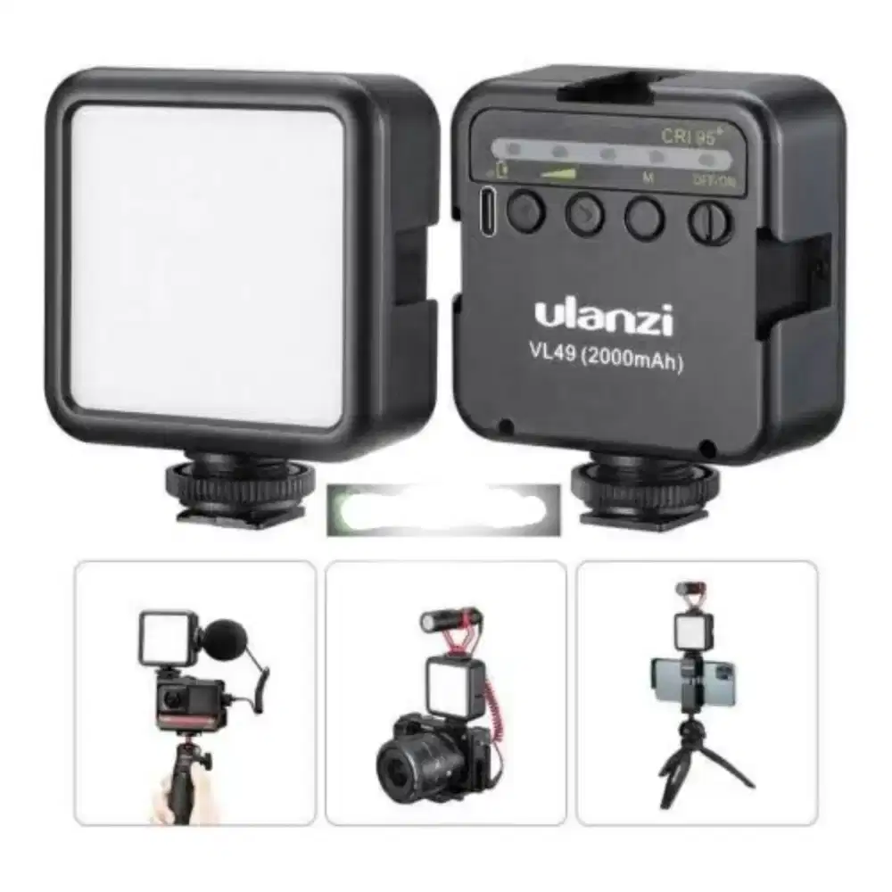 Lampu Led Kamera Ulanzi Baterai Lithium Video Lighting
