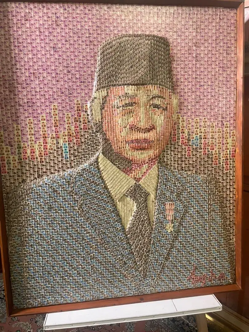 Lukisan MURI Presiden Soeharto Asli prangko