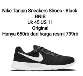 Nike Tanjun Sneakers Shoes - Black
Uk 45
Original