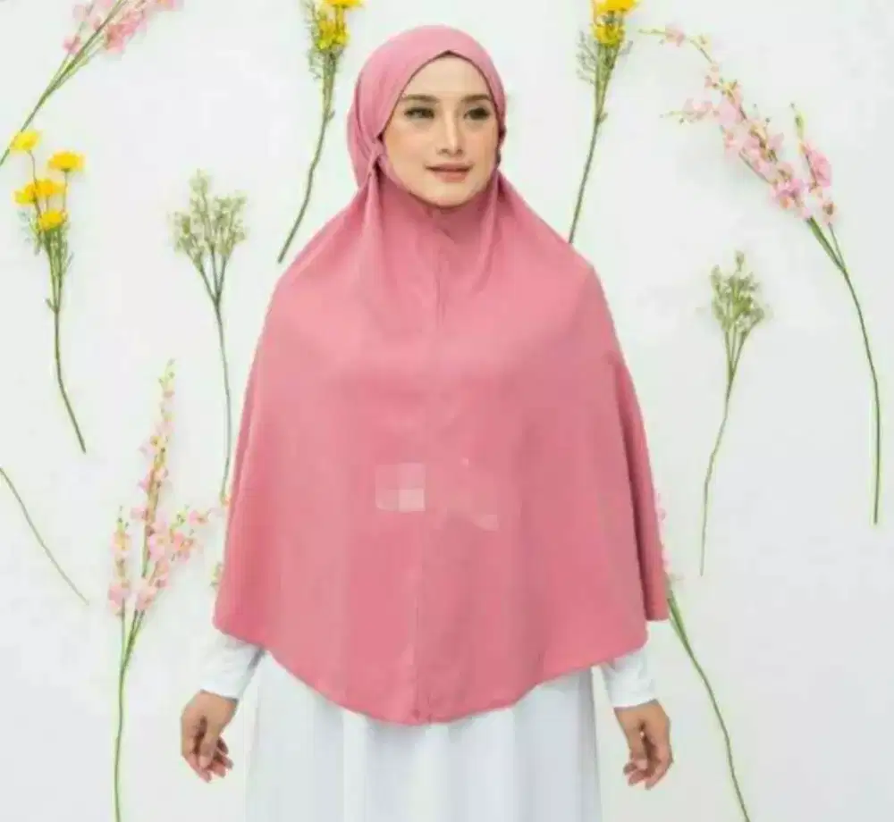 Bergo Maryam warna dusty pink baru bukan bekas