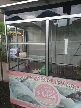 dijual cepat rombong gerobak dan lampu neon