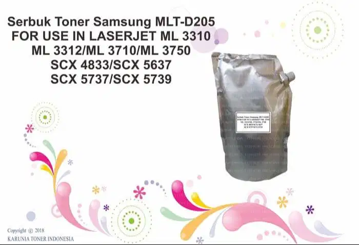 Serbuk Toner Samsung MLT-D205 FOR USE IN LJ ML 3310/ML 331 Berkualitas