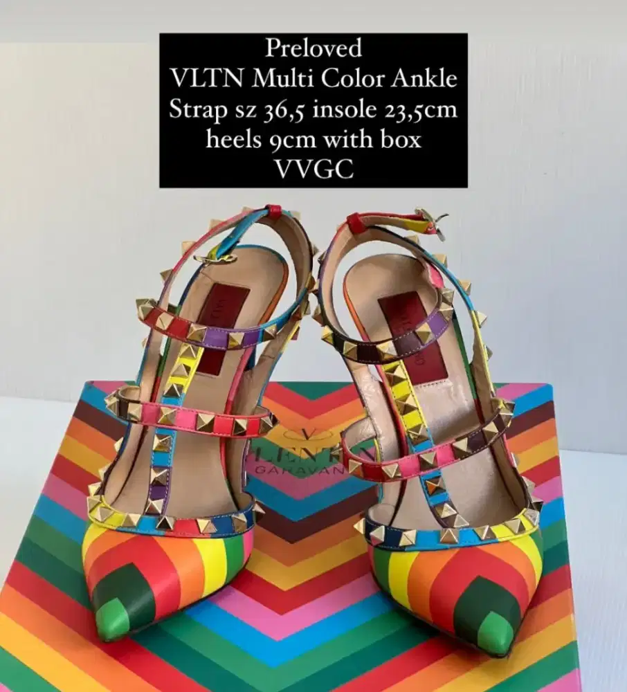 Jual Sepatu Heels Original Authentic Branded Valentino LV Chanel Gucci