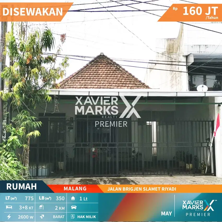 Disewakan Rumah Jalan B S Riyadi Malang Cocok untuk Tempat Usaha