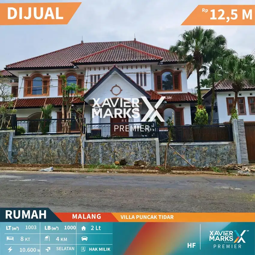 Dijual Rumah di Villa Puncak Tidar Malang Mewah Luas Asri
