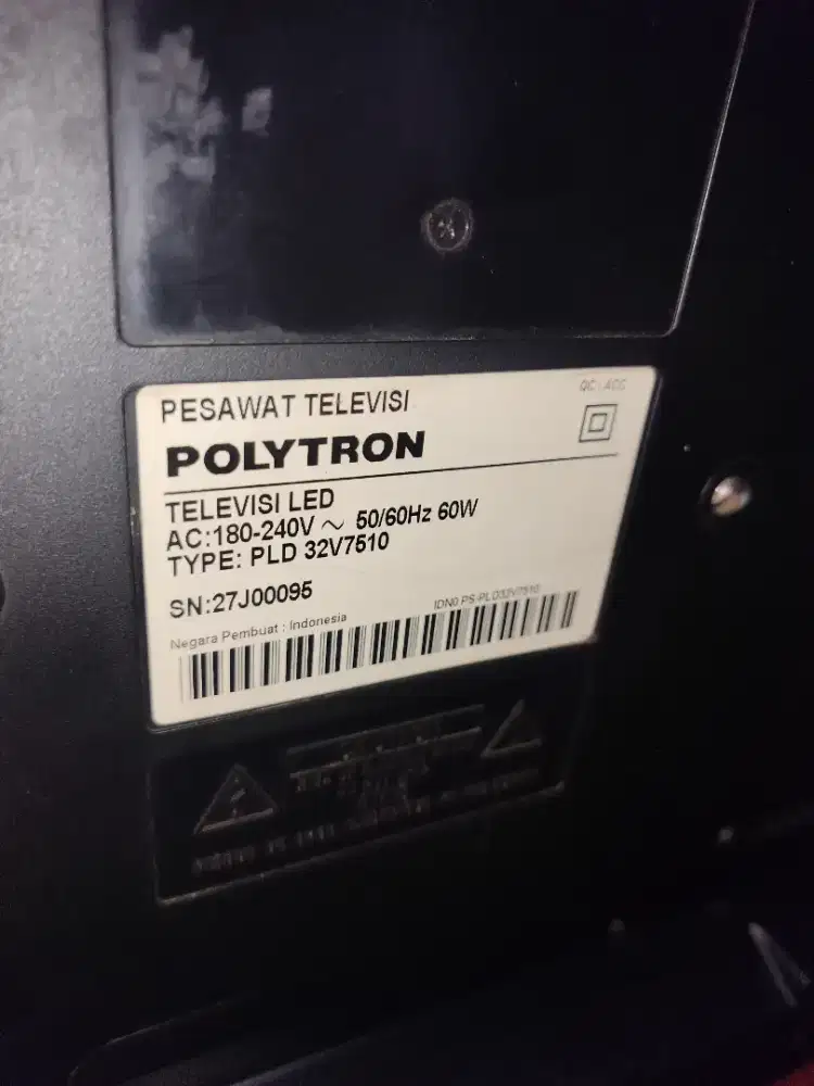 LED TV Polytron 32in minus gambar gelap suaranya ada
