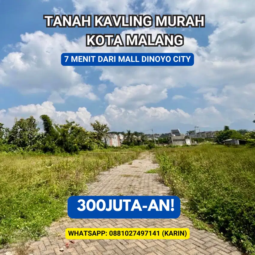 TANAH KAVLING DIJUAL CEPAT MURAH JOYOAGUNG KOTA MALANG