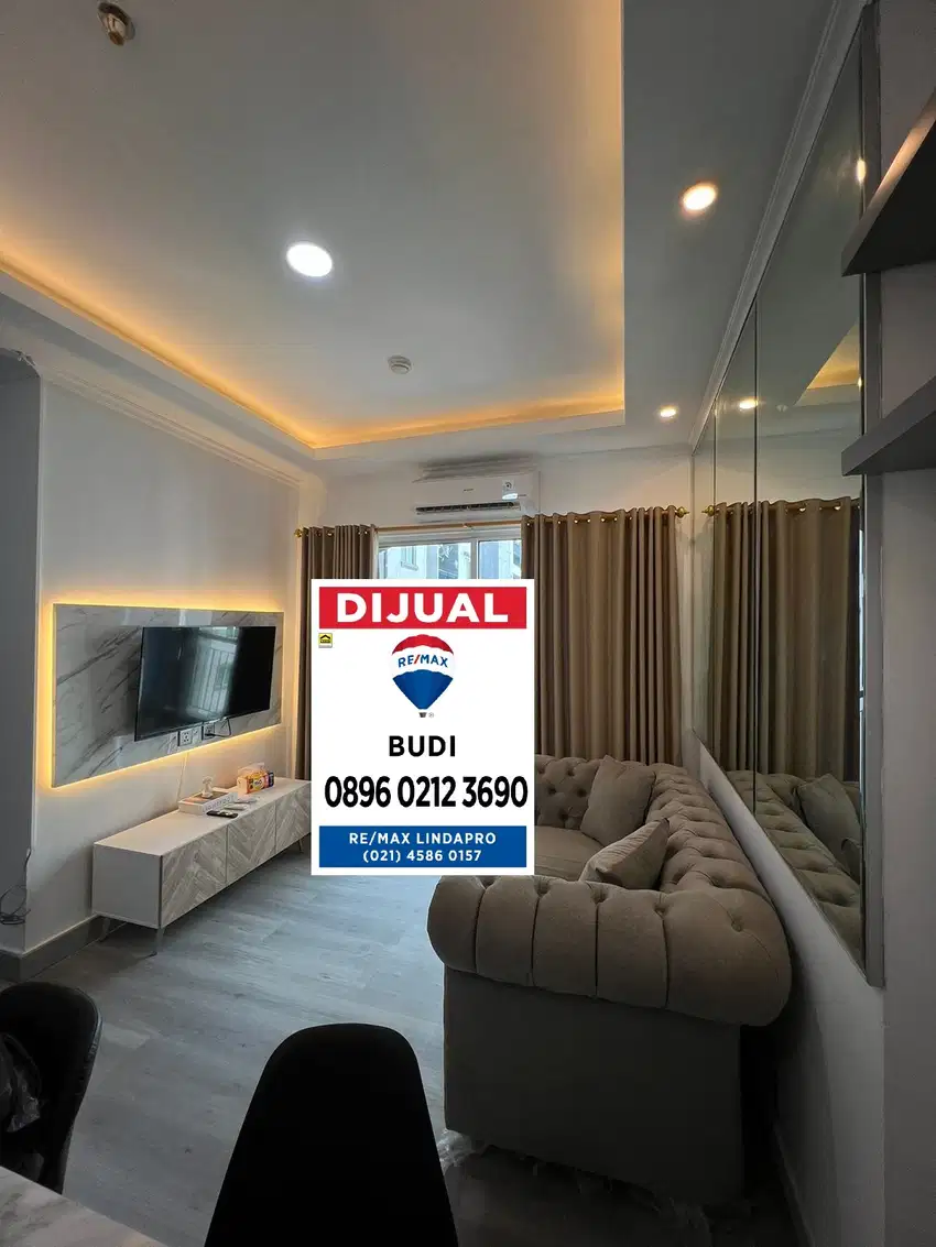 Dijual apartemen MOI Kelapa Gading Cakep Hawaiian Bay 45 m2 2 KT lt 6