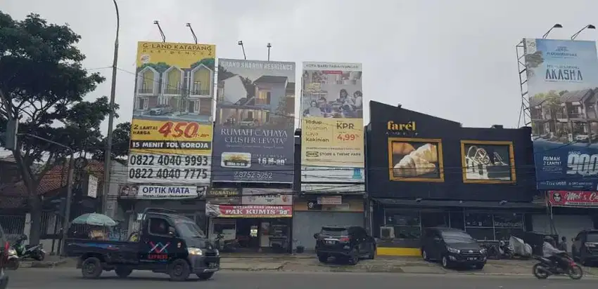 Disewakan Billboard Ruko Lantai 2 di Exit Tol Buahbatu Bandung