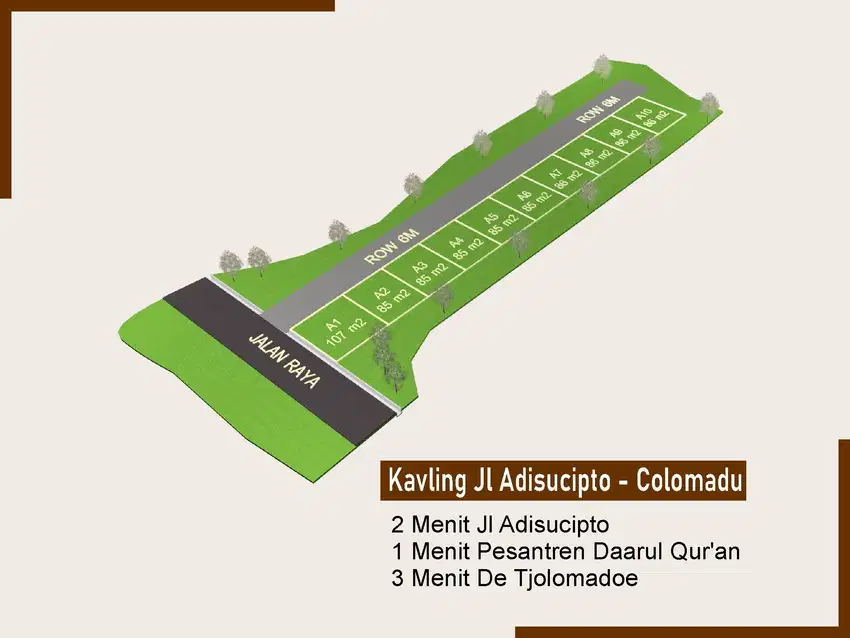 Tanah dijual dekat De' Tjolomadoe 3jutaan