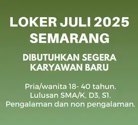 Dibutuhkan Segera Karyawan Baru (SMA/K, D3, S1)